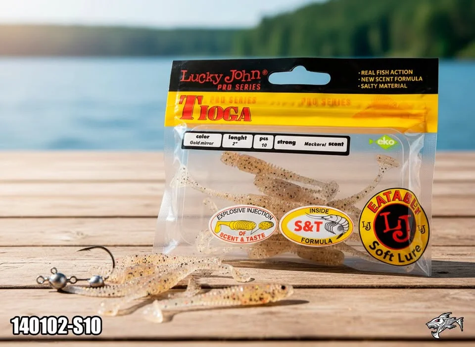 ✅ Твистер/виброхвост/(силикон) Lucky John Tioga 2" (5.08 см) 140102-S10 (10 шт)
